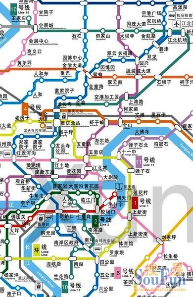 轨道10号线兰花路(美堤雅城)~重庆北~王家庄 通过国家