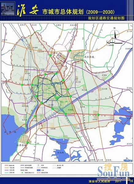 我来发个收集来的 淮安生态新城规划图