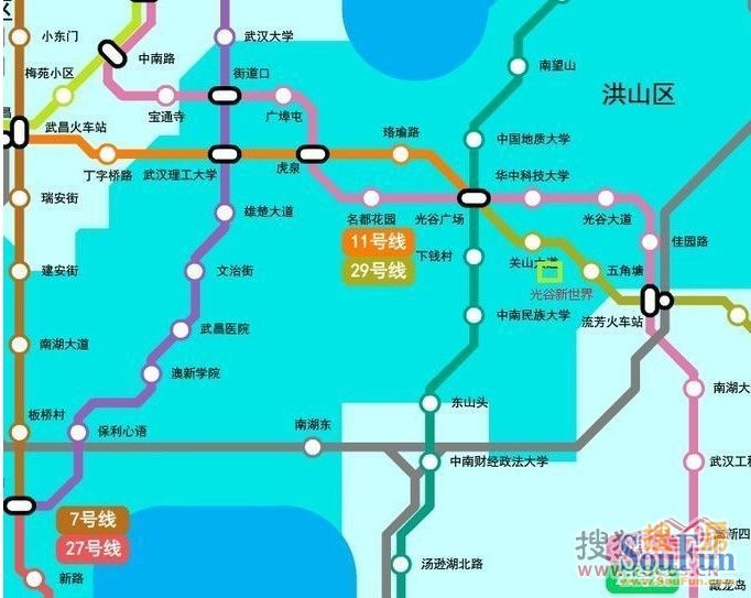 2010年,武汉市发改委,武汉地铁集团等多个部门启动远城区轨道交通