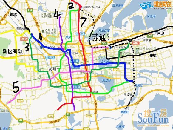 是苏州地铁7号线规划么图,大成珺附近有出口吗?