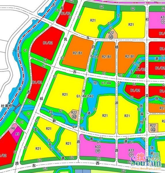 良渚新城最新规划图,含地铁"良祥路站"位置及诸多亮点
