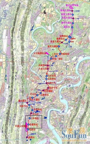 重庆市轨道交通5号线一期工程位于重庆市主城区,划隶属于两江