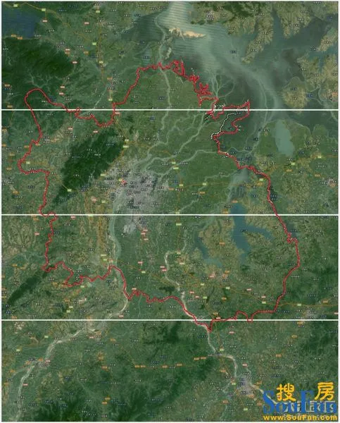 拼接的南昌卫星地图,好宏大!