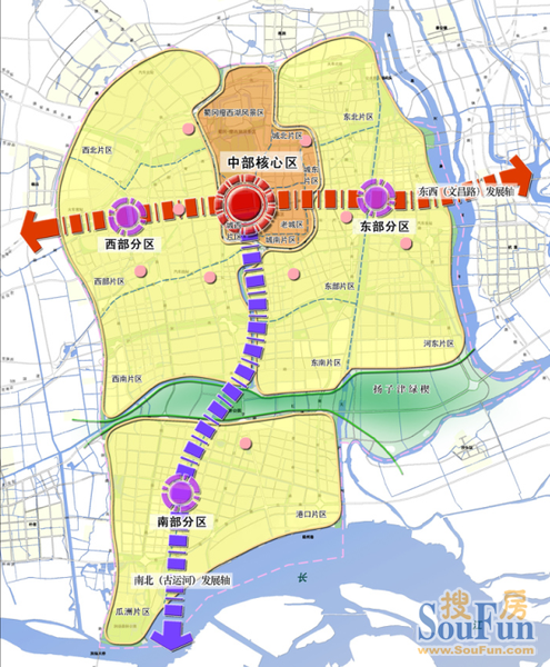 扬州市城市总体规划(2010-2020)——67扬州城区规划