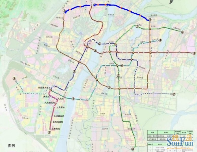 南昌地铁1-5号线线路规划是早就已经敲定了,虽然后续有一些小修改