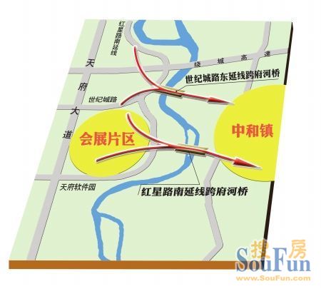 一大波红星路南延线跨府河桥最新施工进度图来袭