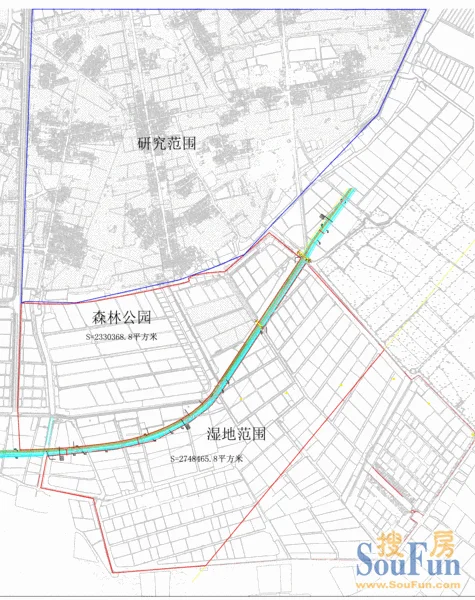 苏州湾森林湿地公园(规划范围图)