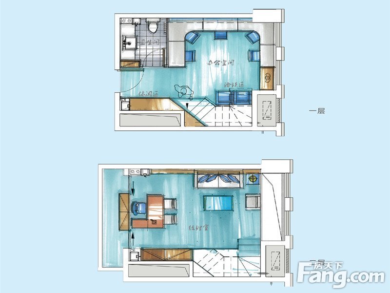 海尔云街创客loft户型图首发!自住,.潮流生活随你所想