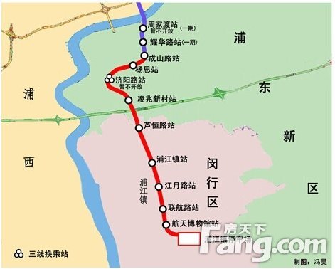 上海地铁8号线与浦江镇换乘站