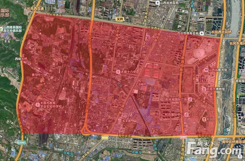 最新太原市中心八大片区整体规划图