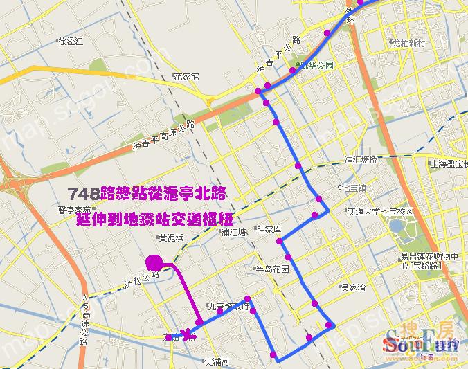 九亭道路规划建议图及现有本条交通改道建议图