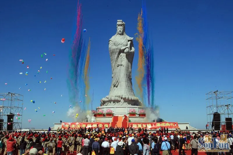 最高媽祖聖像在天津落成(高清組圖)