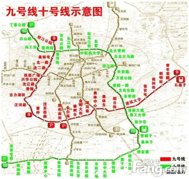 瀋陽地鐵9號線23站,10號線21站-站點最全攻略